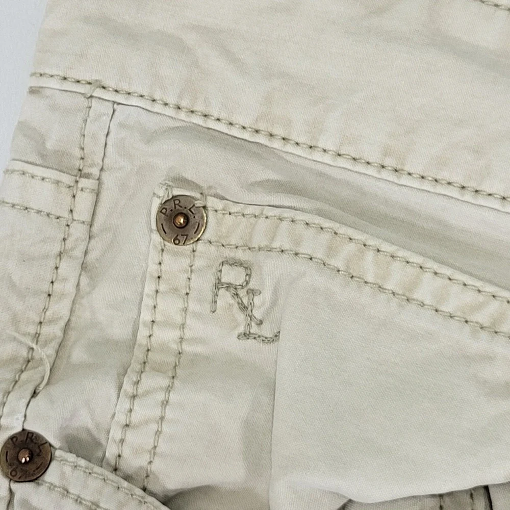 Polo Ralph Lauren Men's‎ Beige Jean Pants Varick Slim Striaght Size 36 x 32